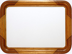 wooden picture frame, empty inside