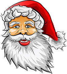 drawing of Santa Claus' face