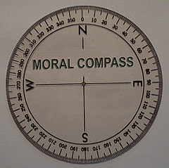 picture of compass titled Moral Compass
