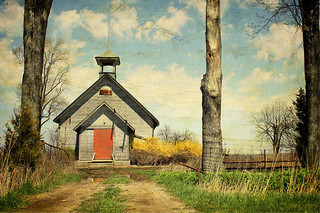 old schoolhouse out in country