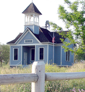 schoolhouse in rural setting