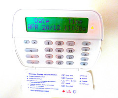 control panel for home security system