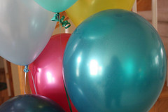 colorful helium balloons