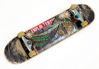bottom side of skateboard